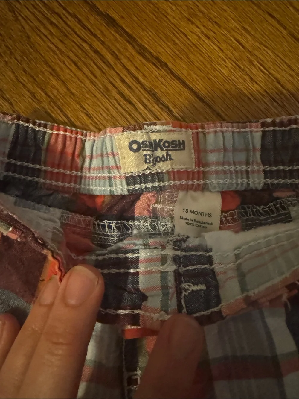 OshKosh B'gosh Kids 4-Pack Shorts - Denim Blue, Red, Green, Gray Plaid